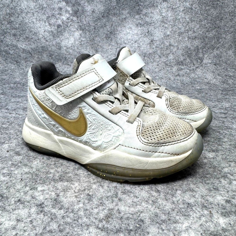 Nike JA 2 Tree Topper Shoes Kids Boys Sz 12C Silver Gold Iron Athletic Sneaker